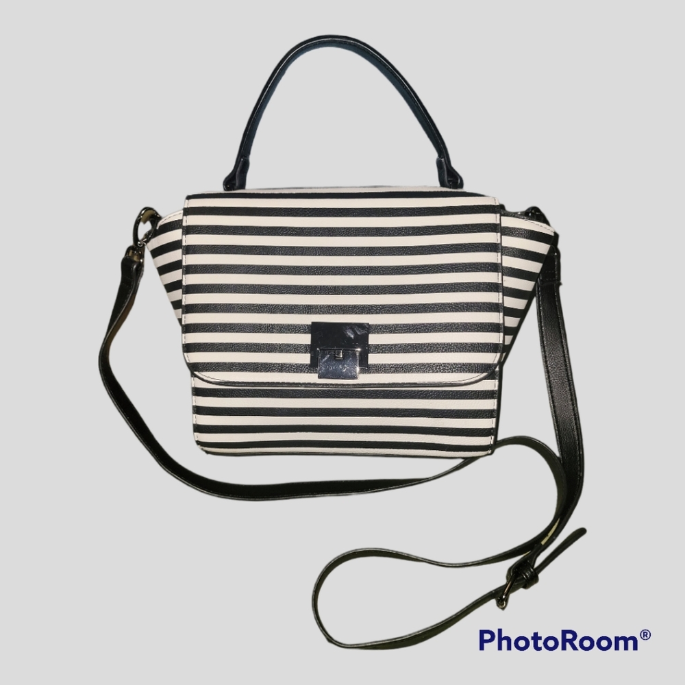 Madden Girl striped crossbody with removable strap